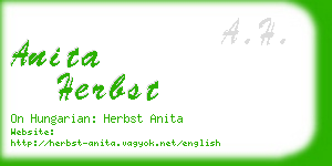 anita herbst business card